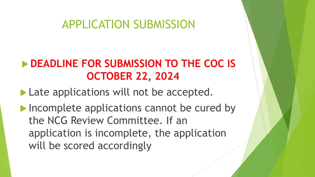 application submission