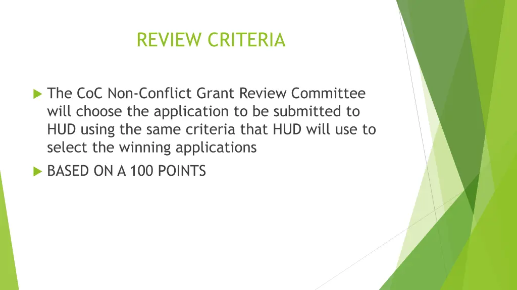 review criteria