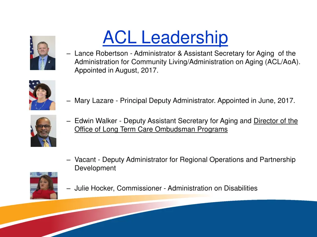 acl leadership lance robertson administrator