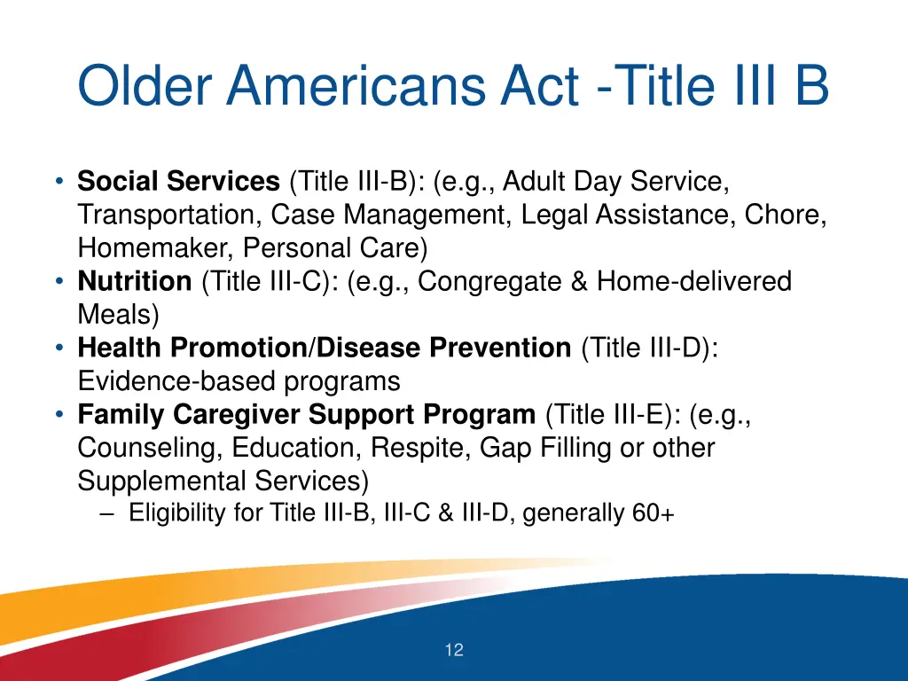 older americans act title iii b