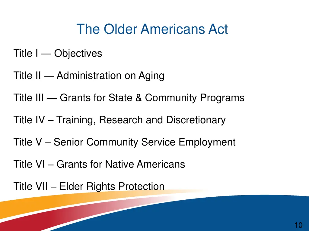 the older americans act
