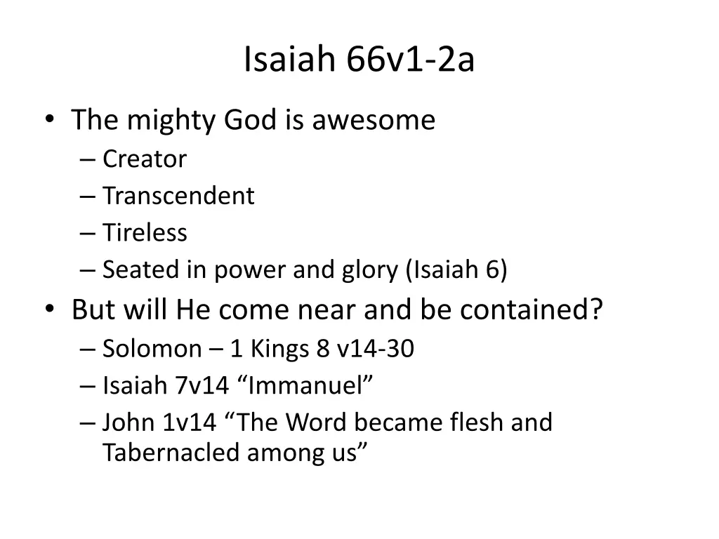 isaiah 66v1 2a 1