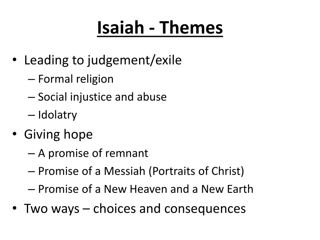 isaiah themes