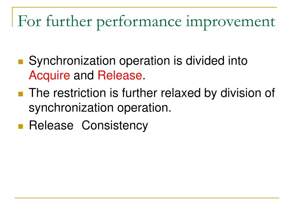 for further performance improvement