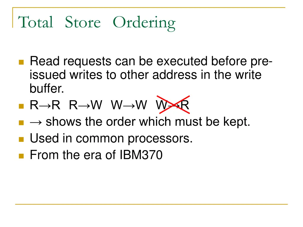 total store ordering