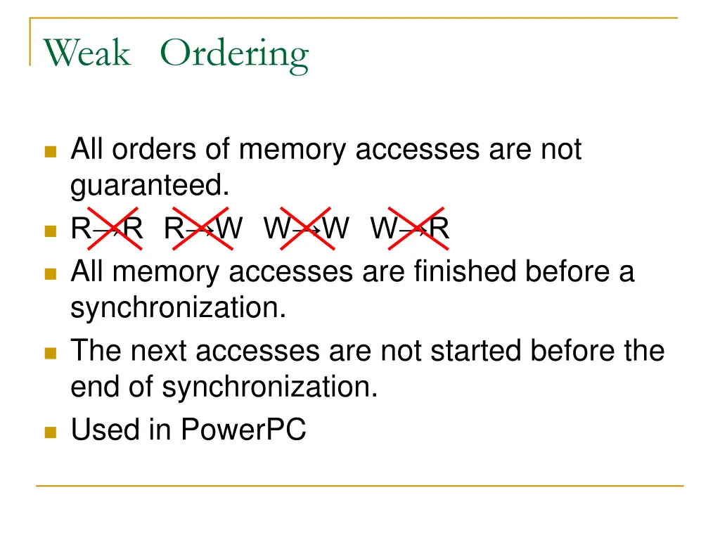 weak ordering
