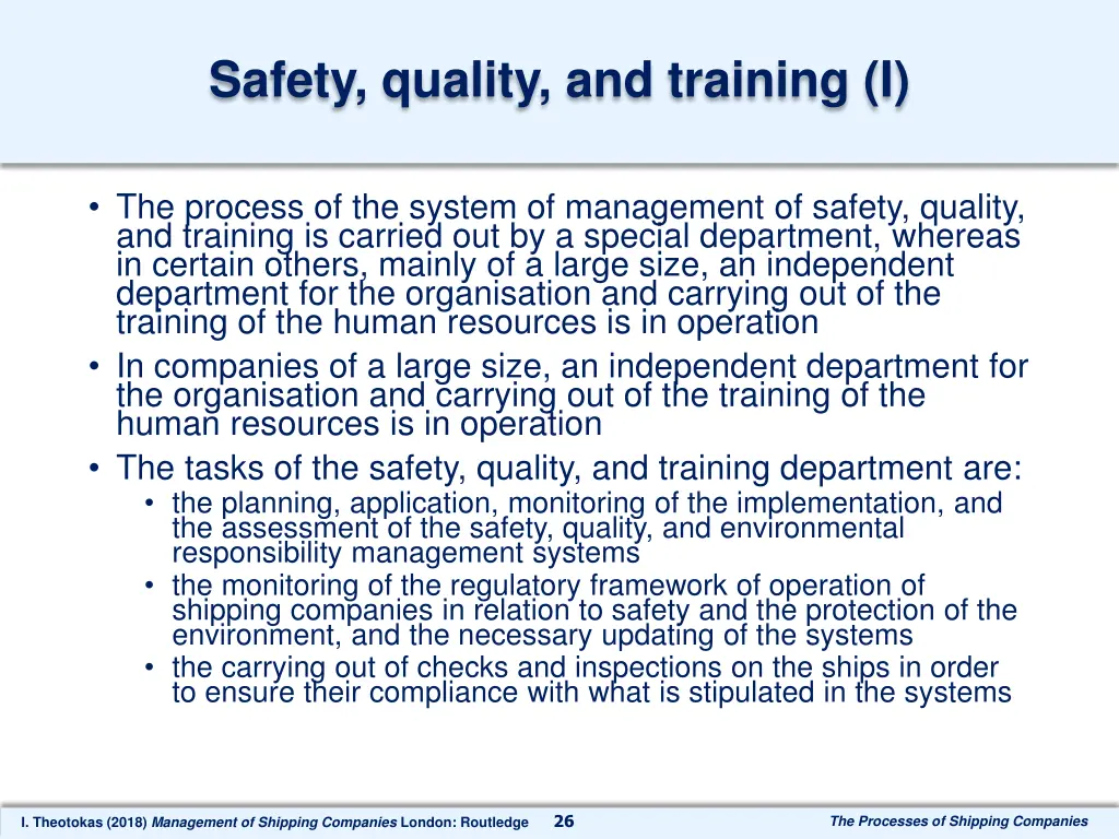 safety quality and training i