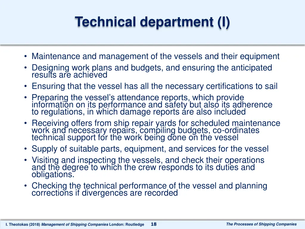 technical department i