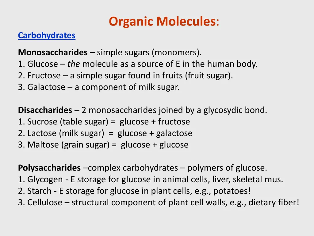 organic molecules