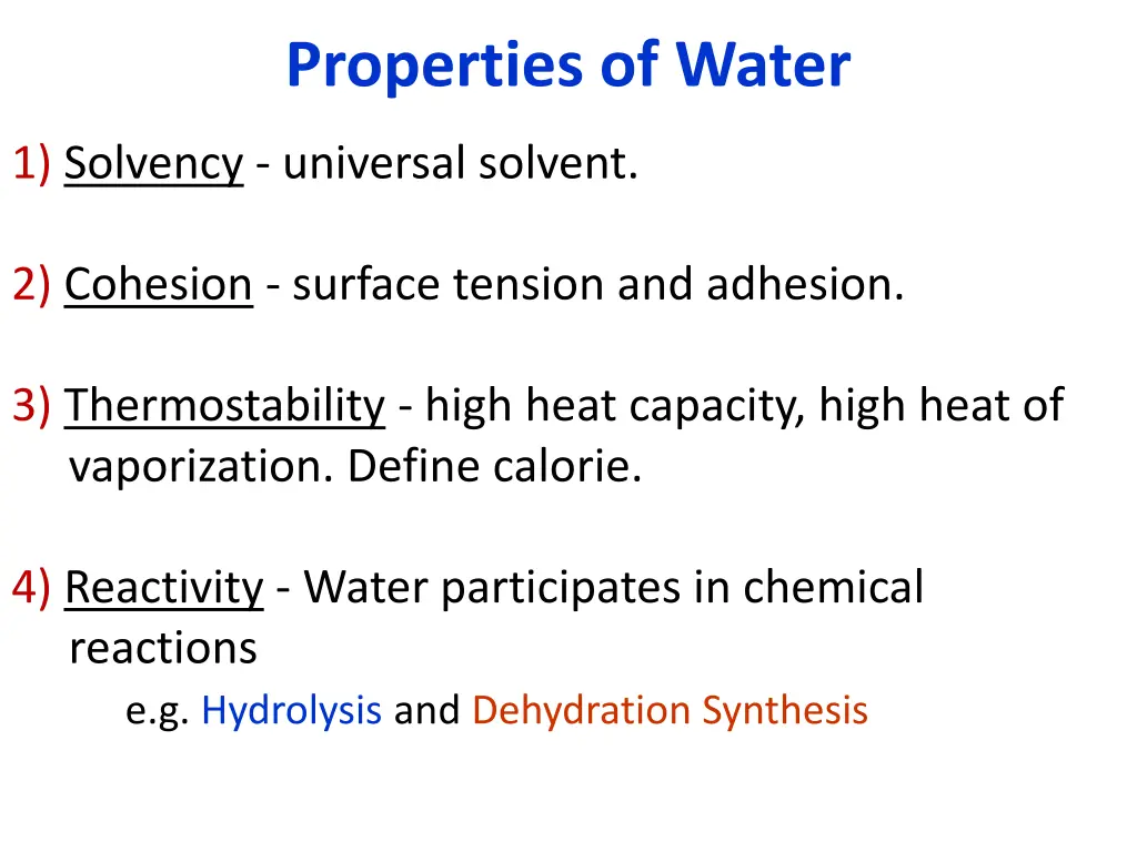 properties of water