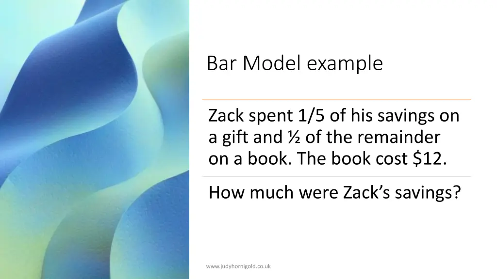 bar model example