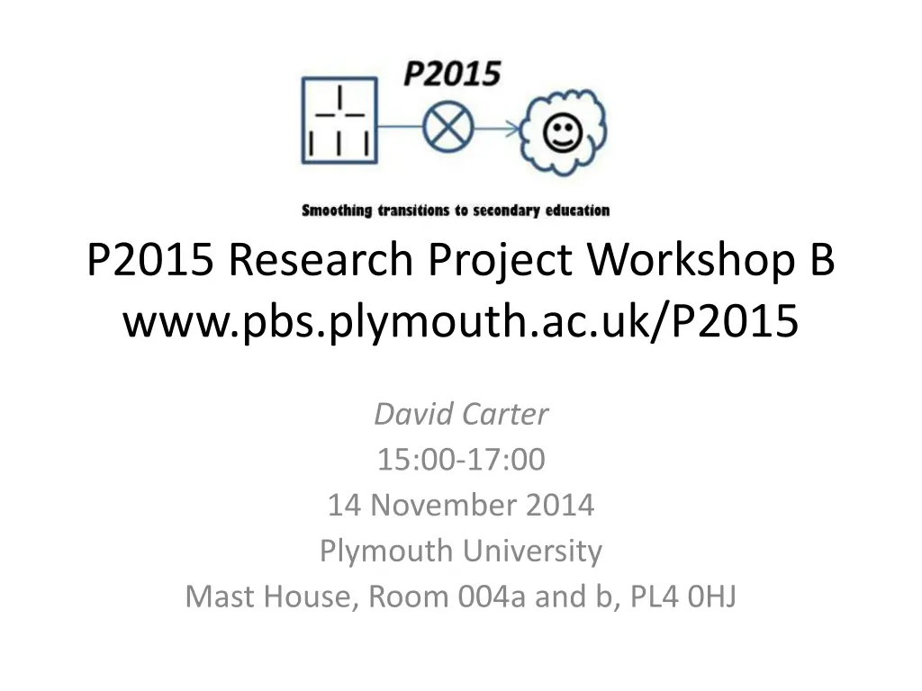 p2015 research project workshop