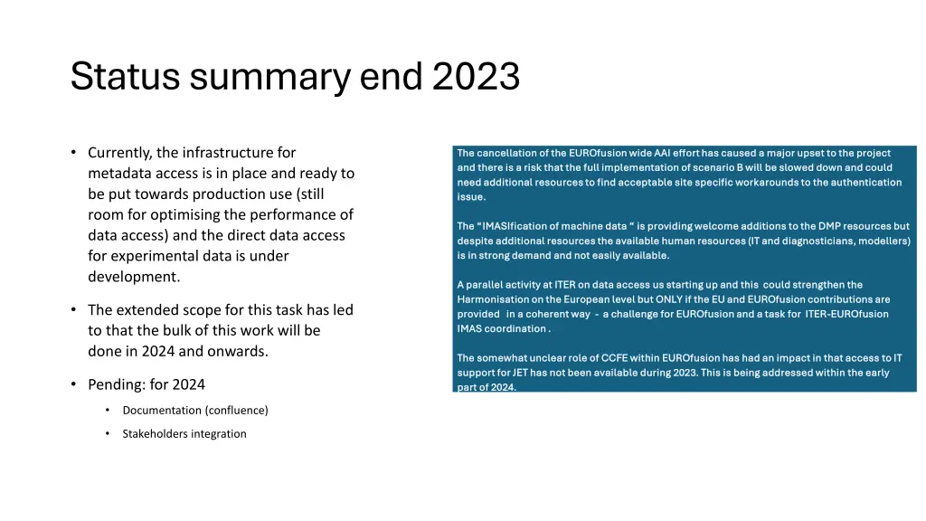 status summaryend 2023