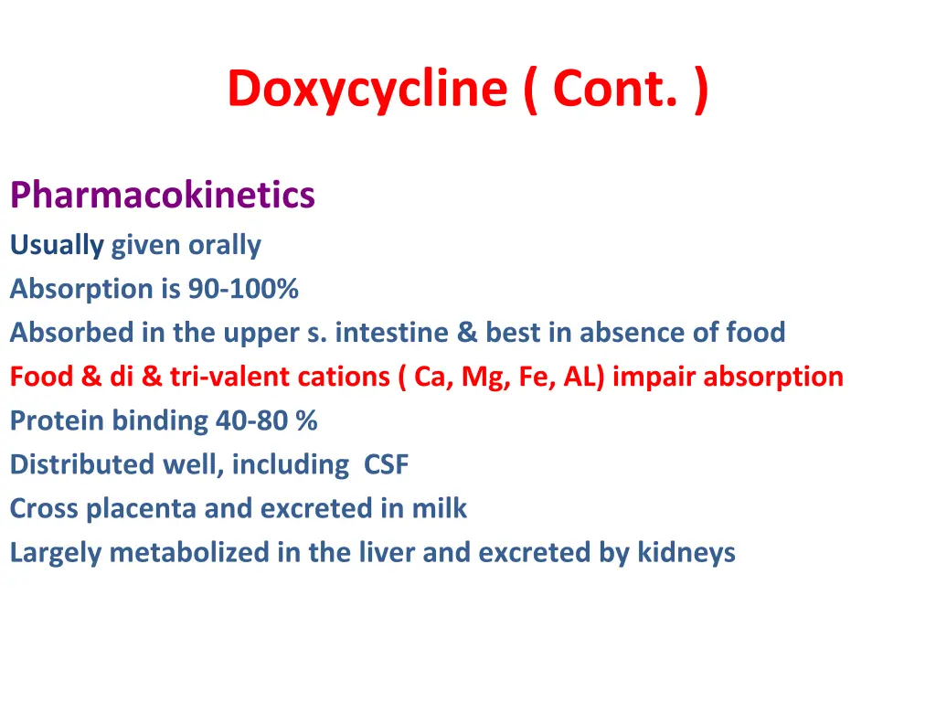 doxycycline cont