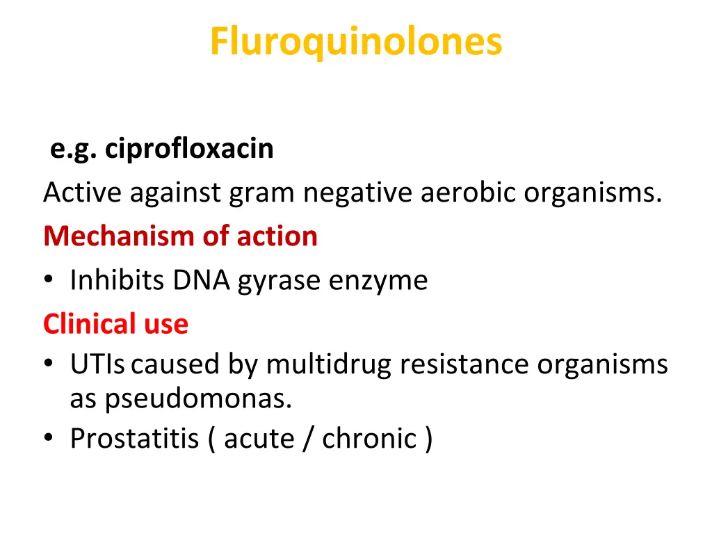 fluroquinolones