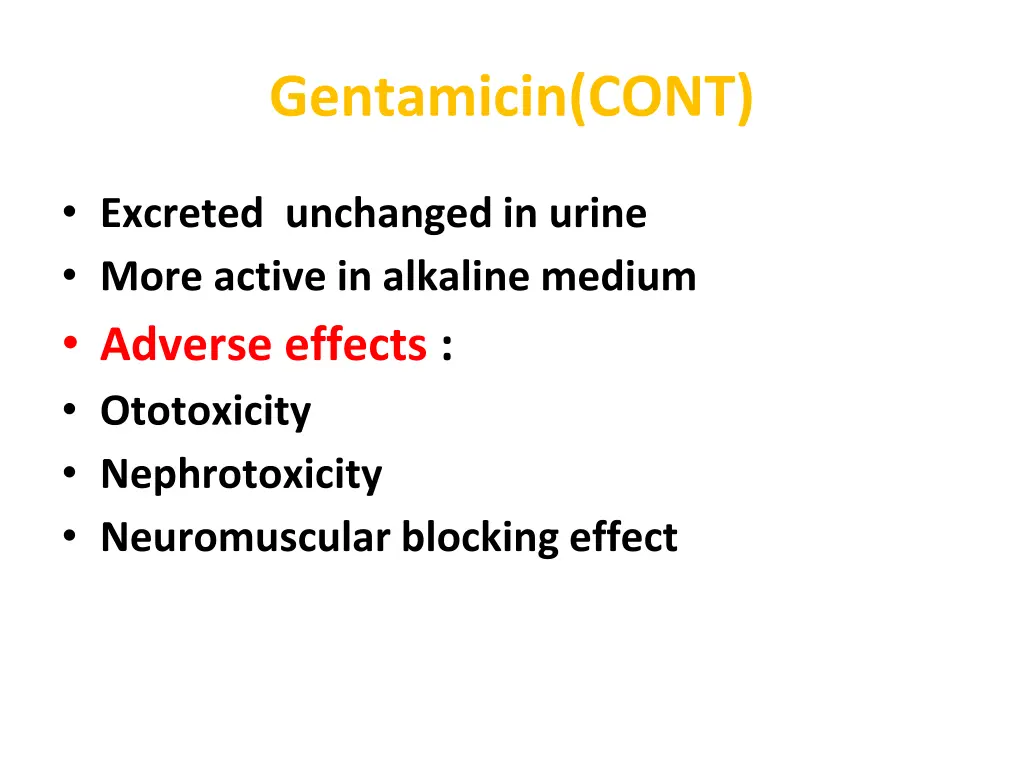 gentamicin cont