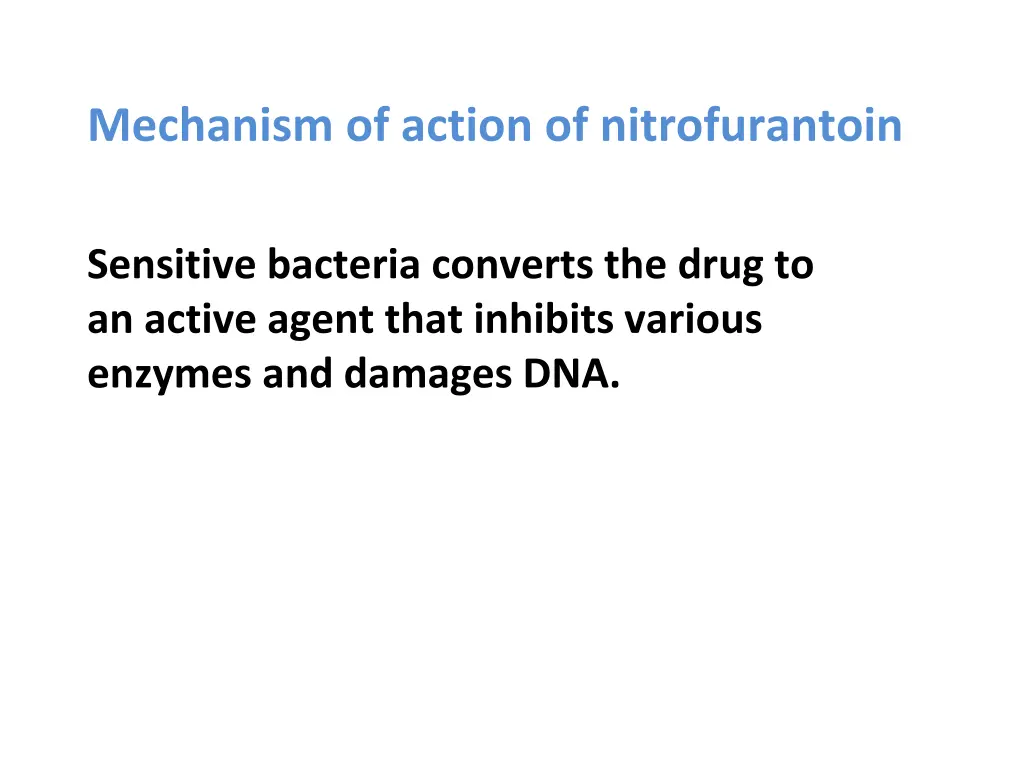 mechanism of action of nitrofurantoin