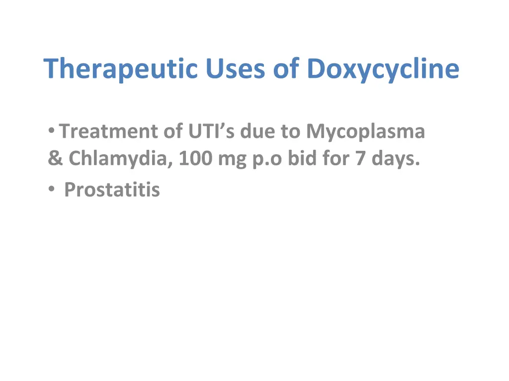 therapeutic uses of doxycycline