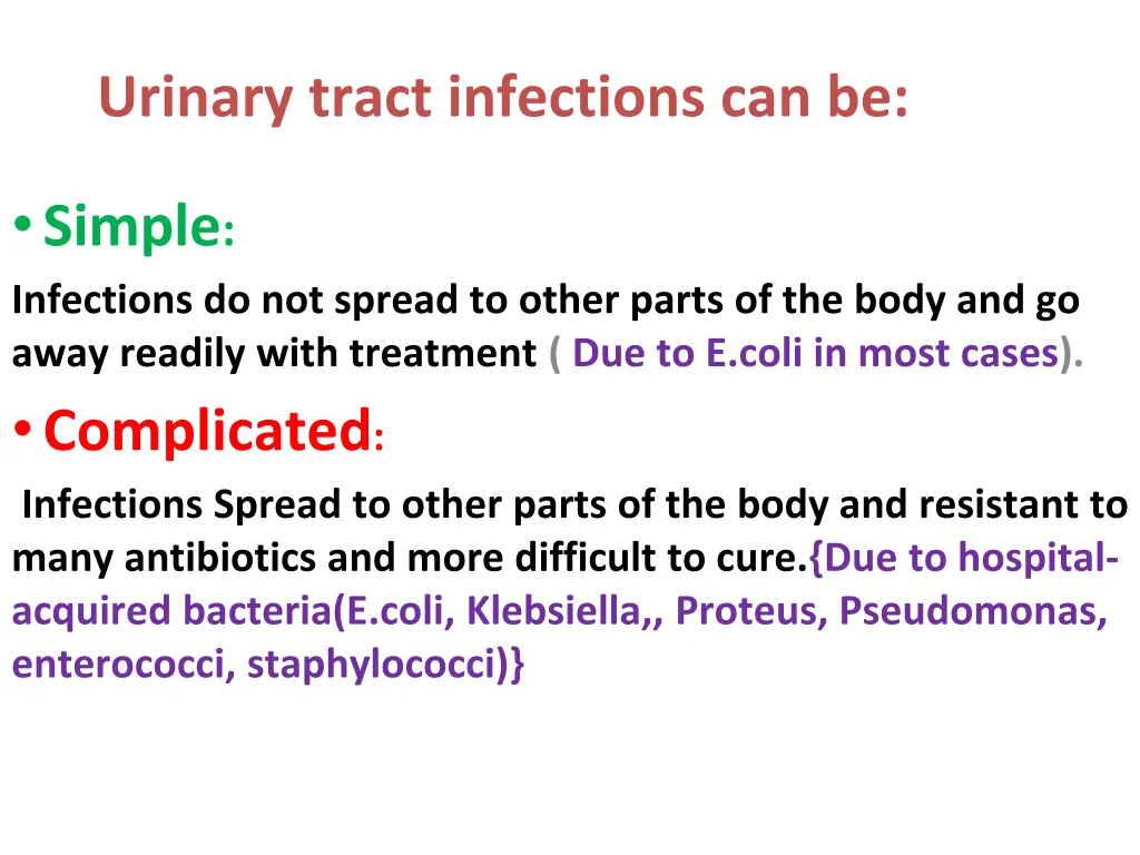 urinary tract infections can be