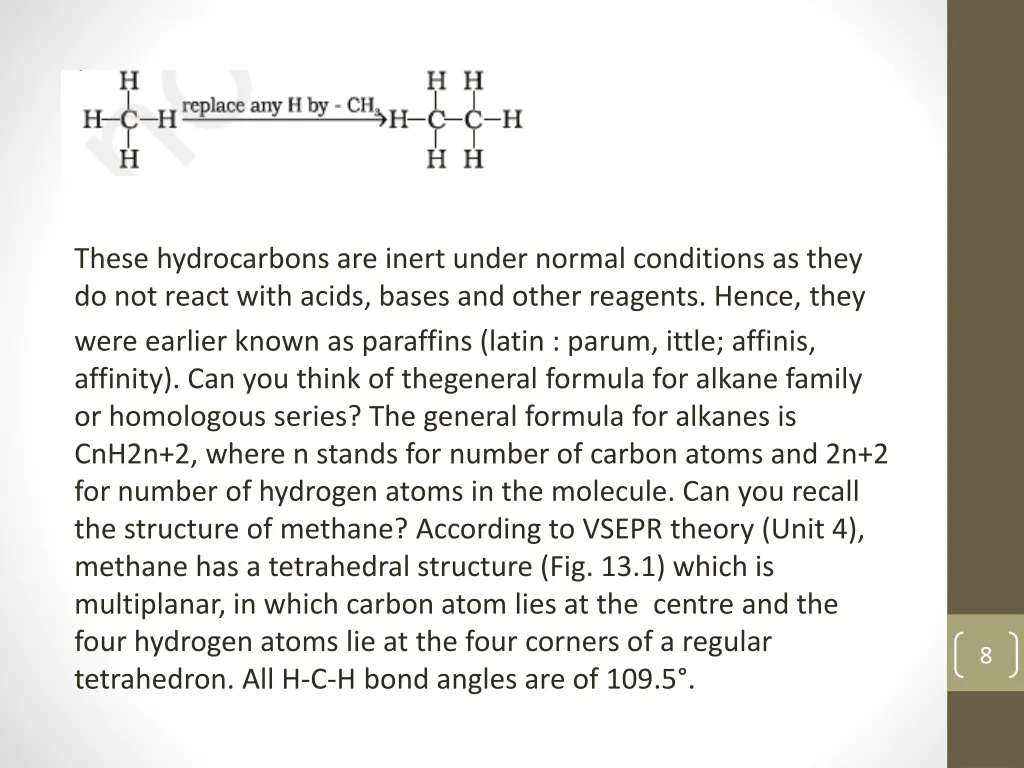 these hydrocarbons are inert under normal