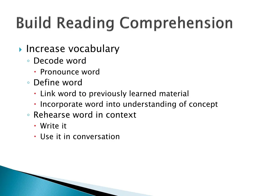 increase vocabulary decode word pronounce word