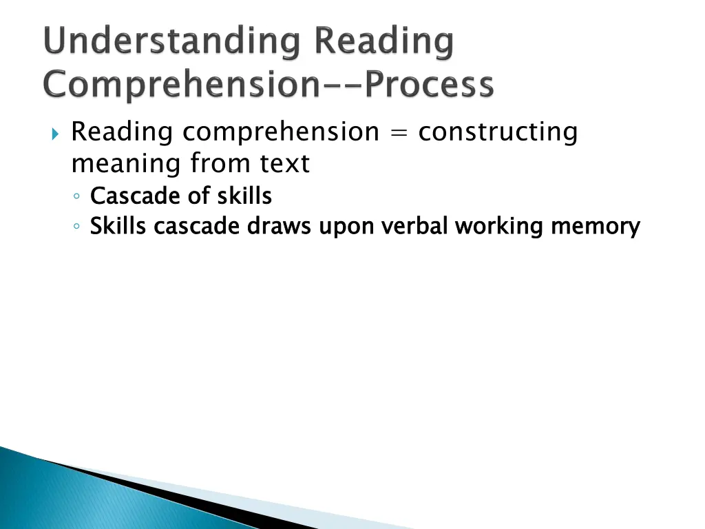 reading comprehension constructing meaning from