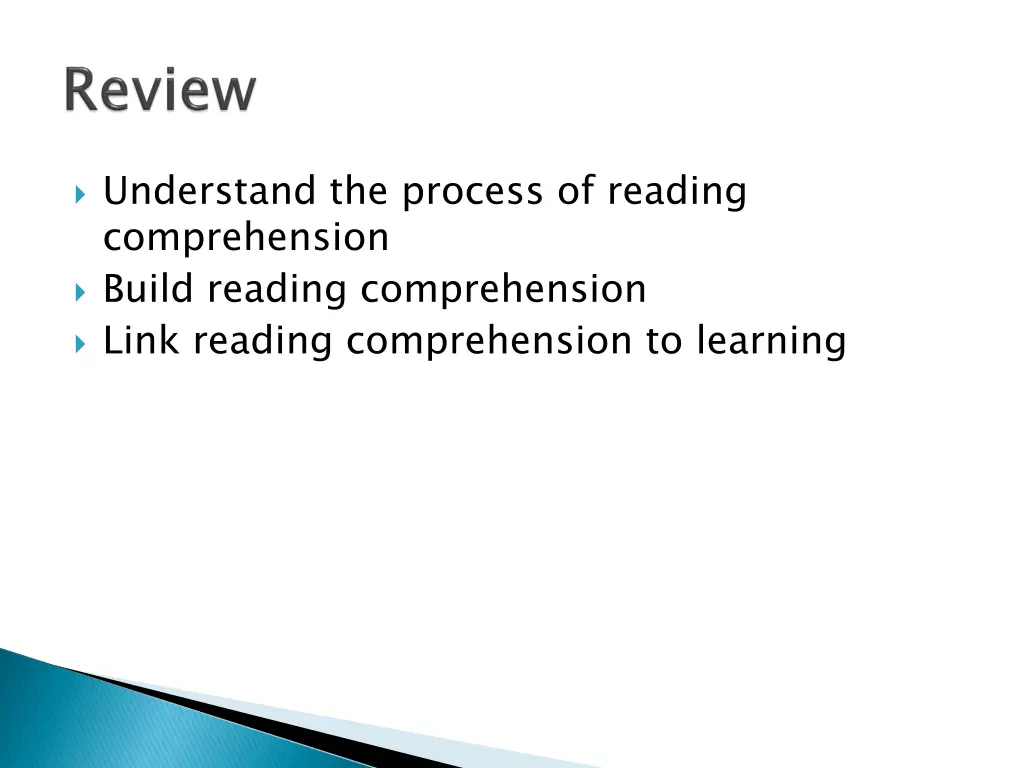 understand the process of reading comprehension 1