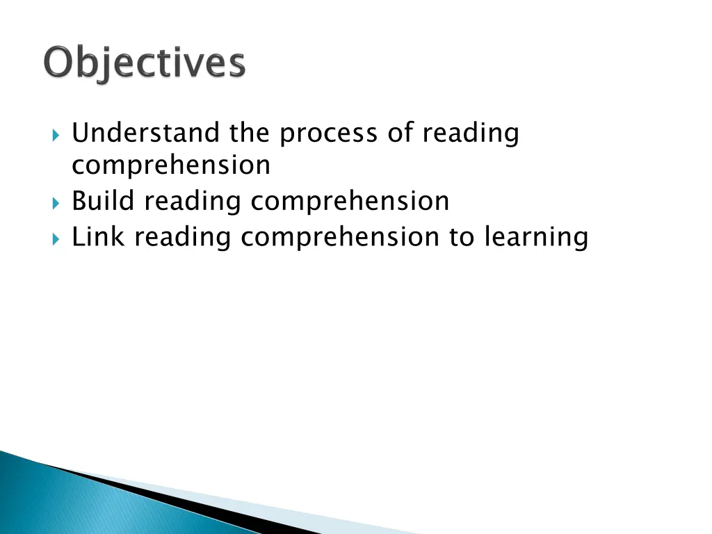 understand the process of reading comprehension