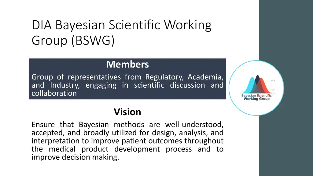 dia bayesian scientific working group bswg