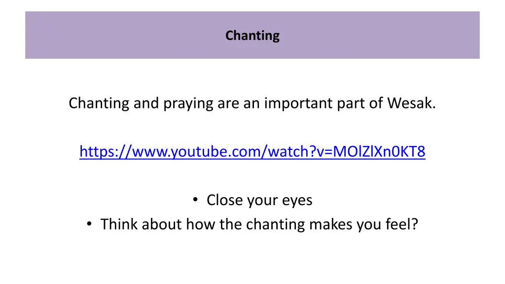 chanting
