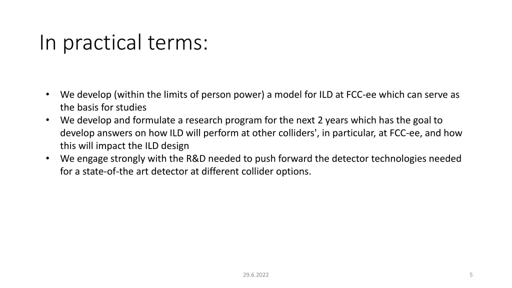 in practical terms