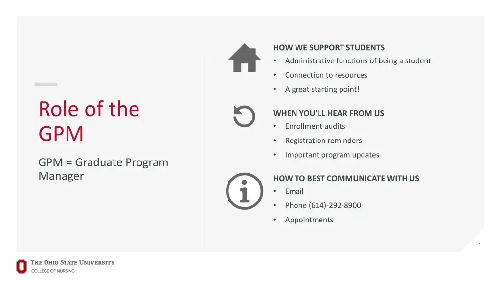 how we support students administrative functions