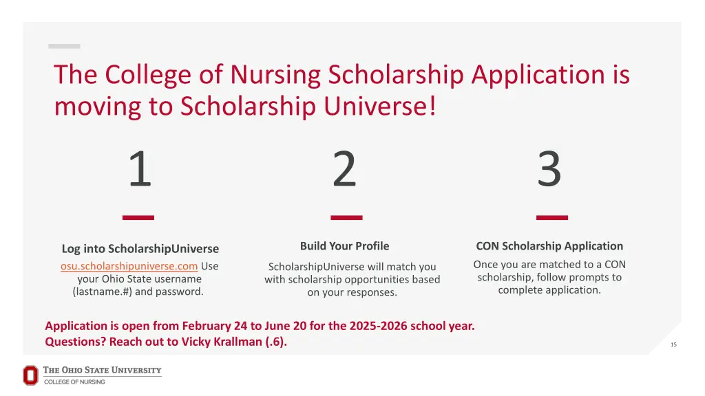 the college of nursing scholarship application