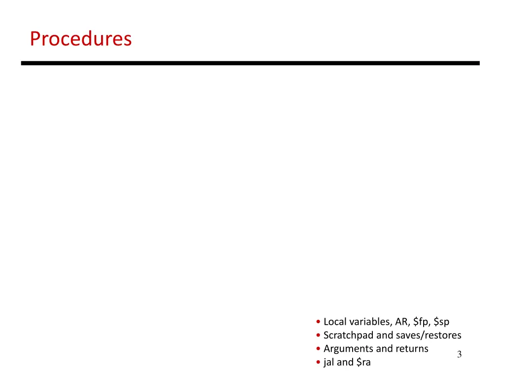 procedures