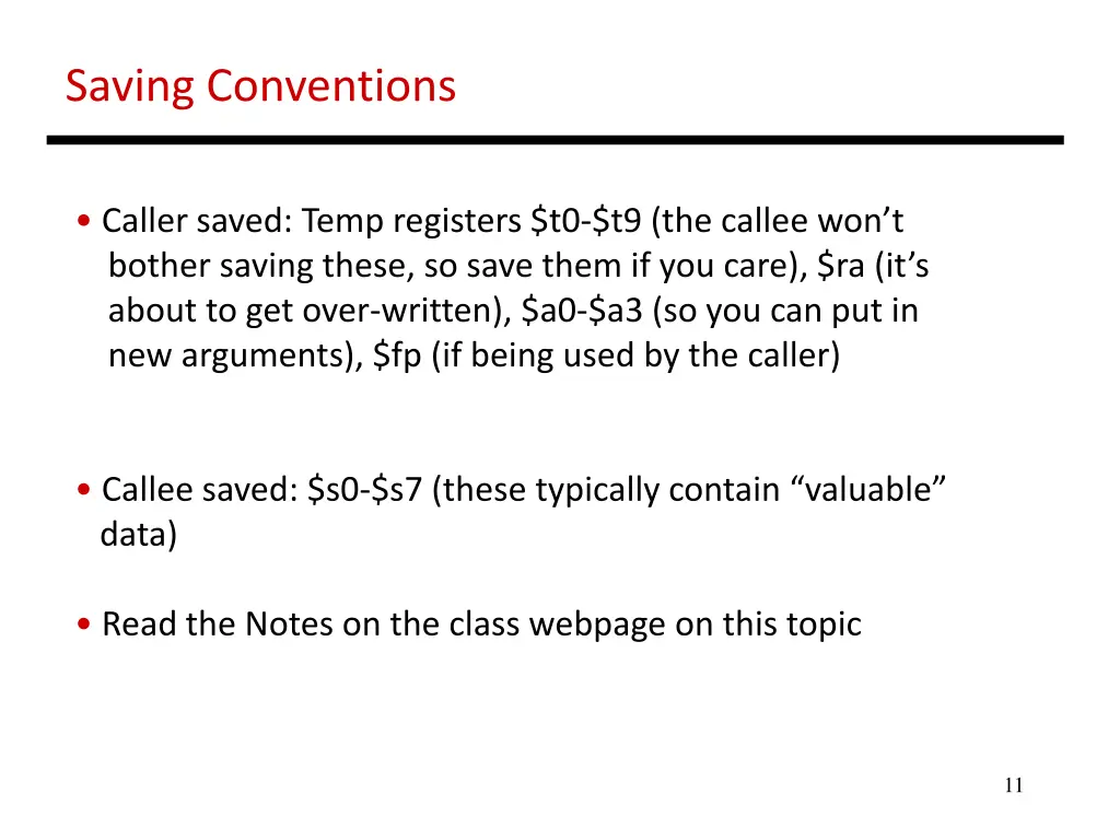 saving conventions