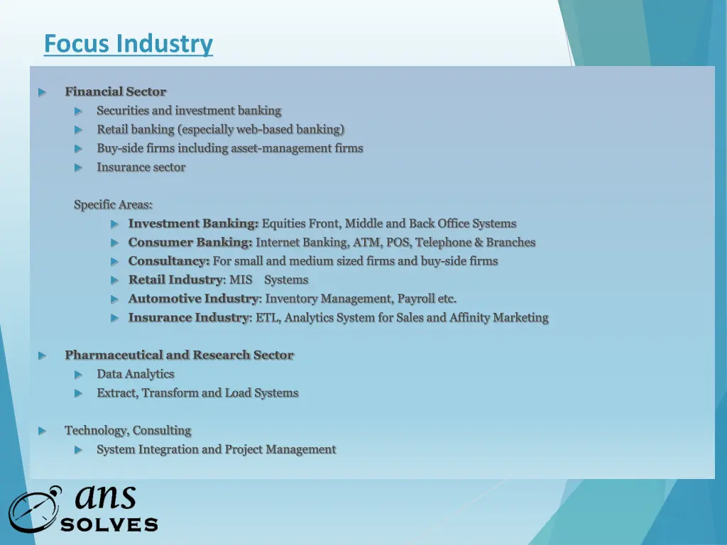 focus industry