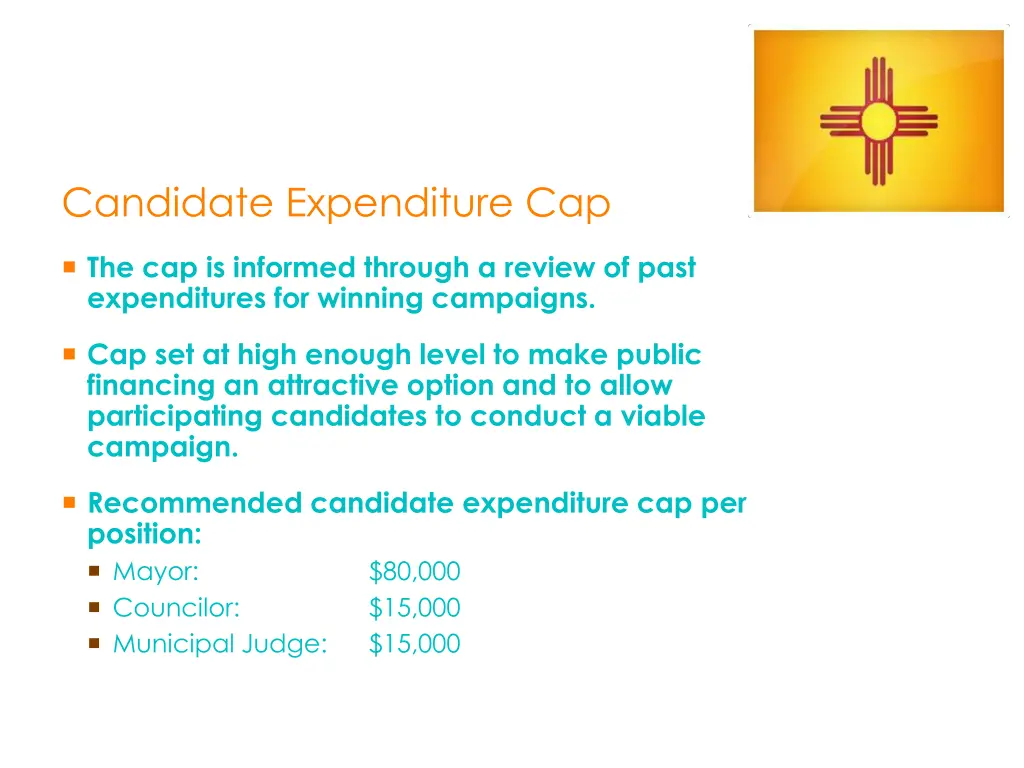 candidate expenditure cap