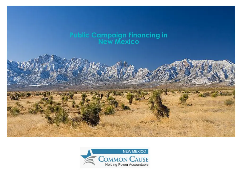 public campaign financing in new mexico