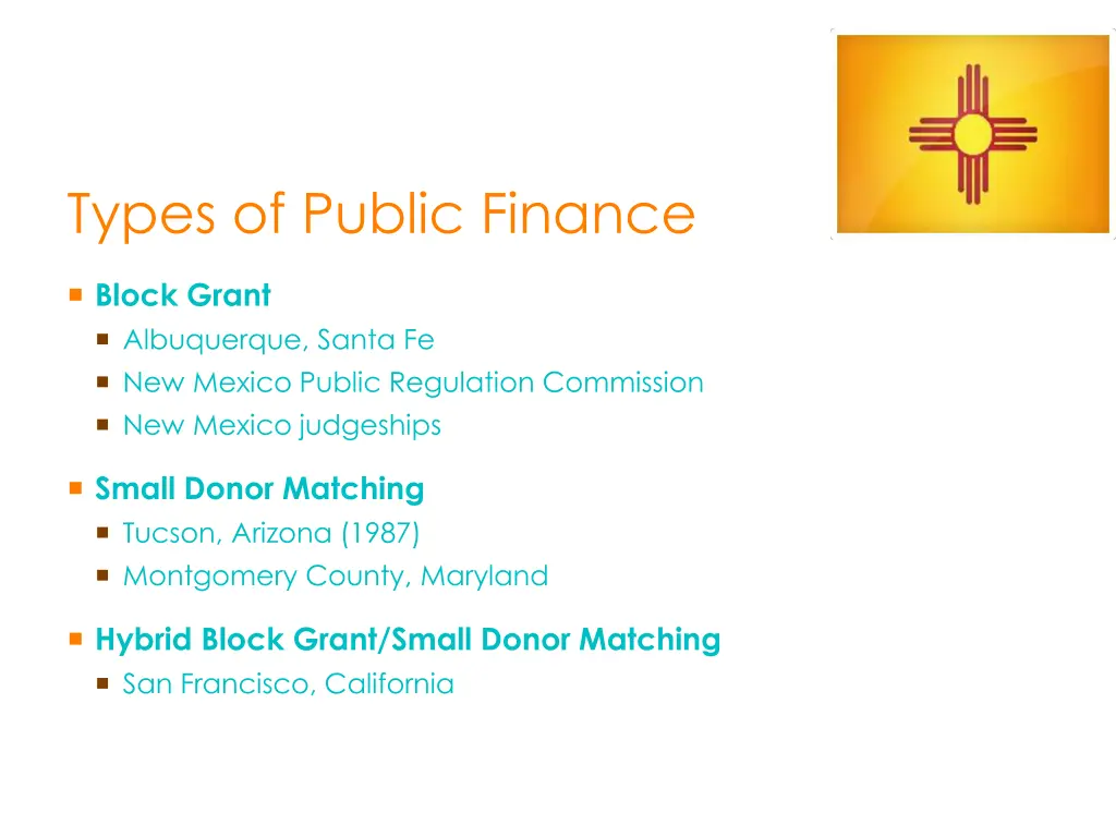 types of public finance