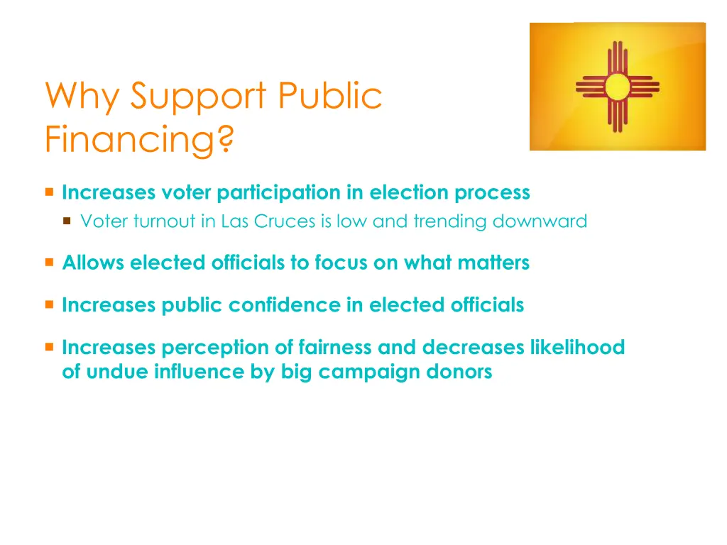 why support public financing