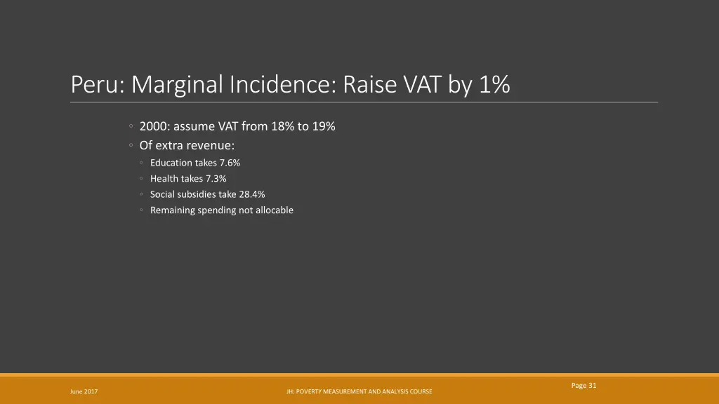 peru marginal incidence raise vat by 1