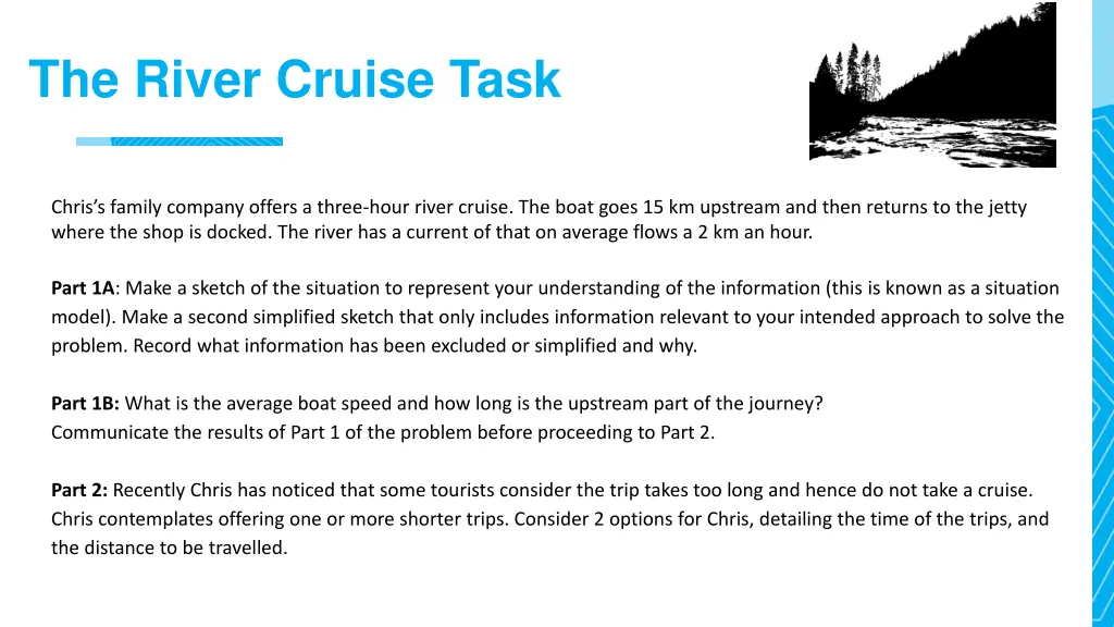 the river cruise task