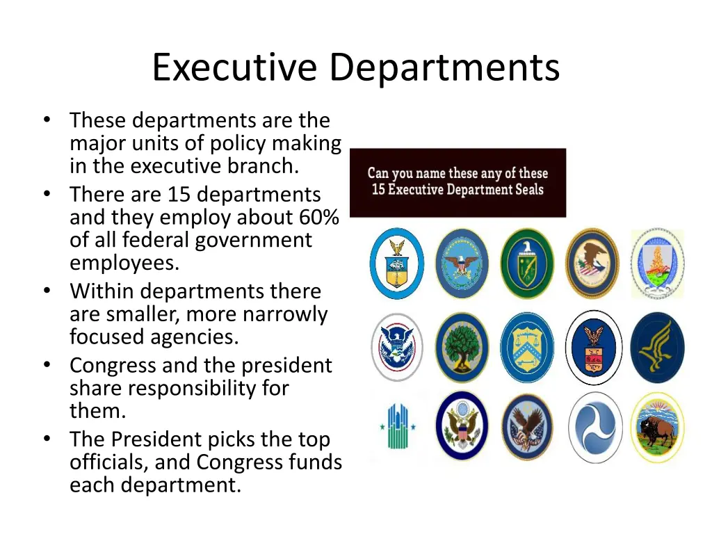 executive departments