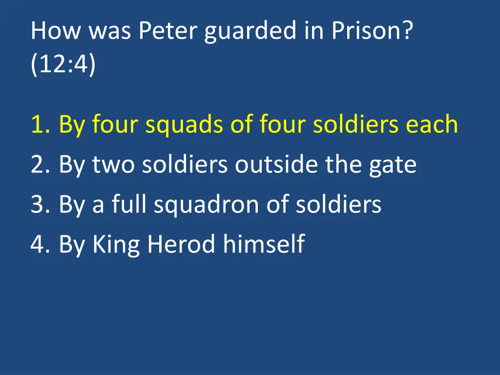 how was peter guarded in prison 12 4 1