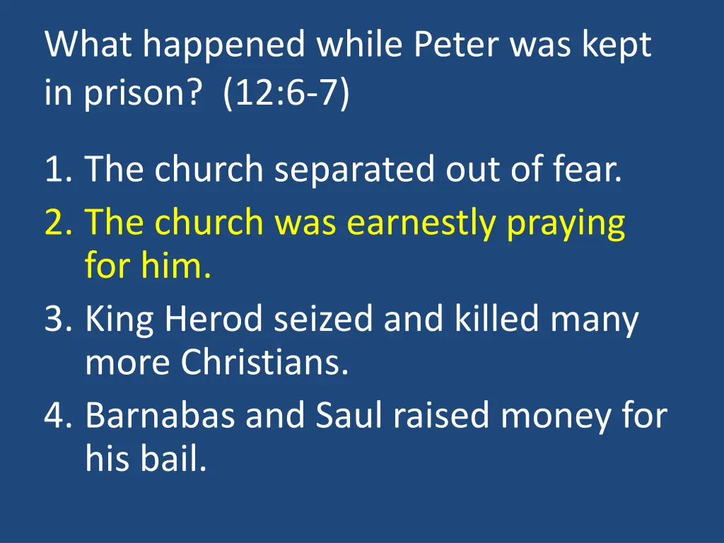 what happened while peter was kept in prison 1
