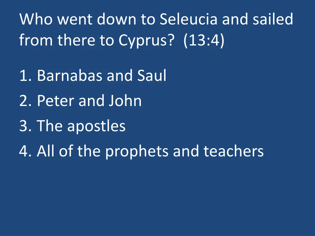 who went down to seleucia and sailed from there