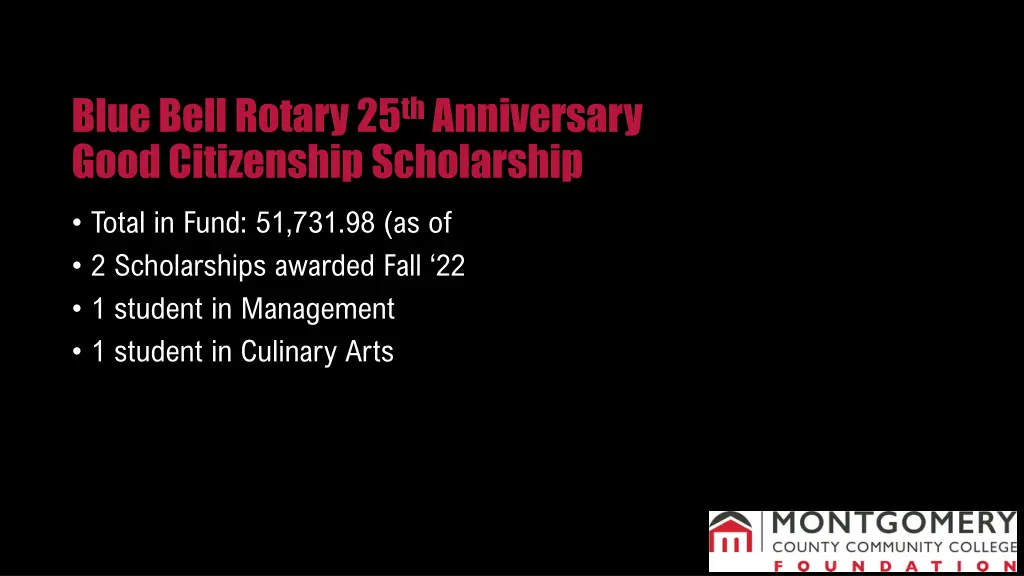 blue bell rotary 25 th anniversary good