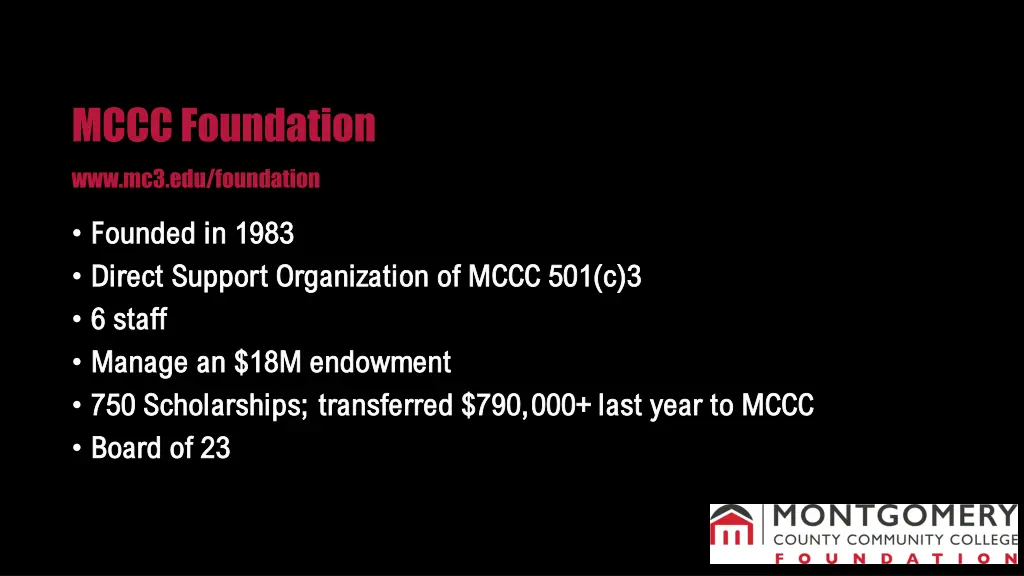 mccc foundation