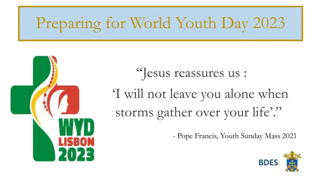 preparing for world youth day 2023