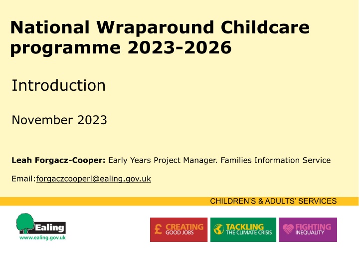 national wraparound childcare programme 2023 2026